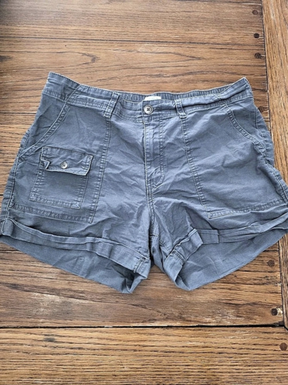Time and Tru Women's Utility Shorts Gray Size 10